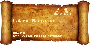 Lakner Marianna névjegykártya