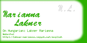 marianna lakner business card